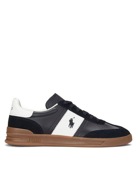 Polo Ralph Lauren Sneakersy Heritage Aera 809956119001 Czarny. Czarne buty sportowe na co dzień męskie Polo Ralph Lauren, m, z aplikacjami, ze skóry, bez ramiączek, bez kaptura. Za 439.99 zł.