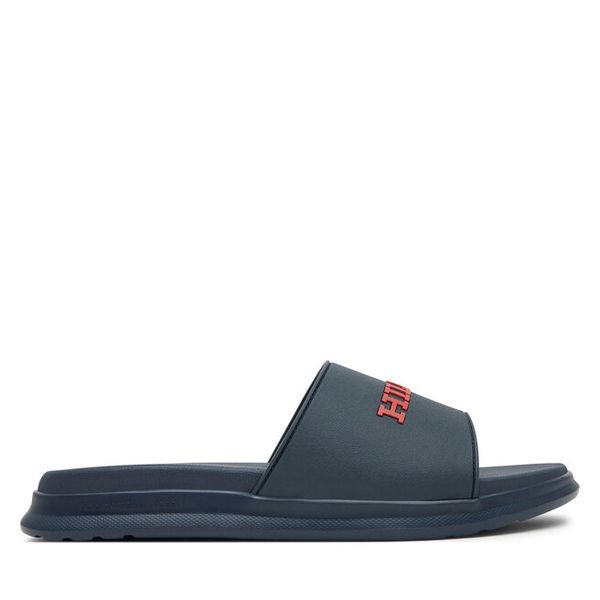 Klapki Tommy Hilfiger. Niebieskie klapki i japonki męskie Tommy Hilfiger, bez wzorów. Za 159.99 zł.