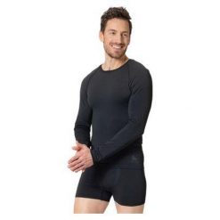Bluza termoaktywna męska Odlo Performance Light Eco BL Top Crew Neck LS. Czarne bielizna termoaktywna męska Odlo, m, bez wzorów, bez ramiączek, bez kaptura. Za 235.99 zł.