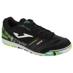 Buty do futsalu dla dorosłych Joma Mundial treningowe halówki. Czarne buty treningowe męskie Joma, bez wzorów, bez zapięcia, do piłki nożnej. Za 199.99 zł.
