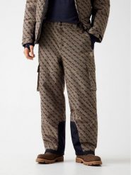 Guess Spodnie materiałowe 179583 Beżowy Regular Fit. Brązowe spodnie na co dzień męskie Guess, z aplikacjami, z materiału. Za 1,215.00 zł.