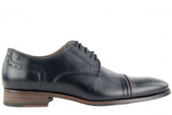 Półbuty Valuni 8677 Blue/Tan, Granat, Skóra naturalna - 42. Niebieskie eleganckie półbuty męskie Valuni, z materiału, eleganckie, bez obcasa, bez zapięcia. W wyprzedaży za 143.10 zł.