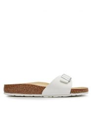 Birkenstock Klapki Madrid 0040733 Biały. Białe klapki i japonki męskie Birkenstock, bez wzorów, ze skóry. Za 359.99 zł.