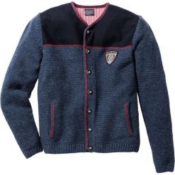 Sweter rozpinany w ludowym stylu Regular Fit bonprix ciemnoniebieski melanż. Kardigany męskie marki bonprix. Za 79.99 zł.