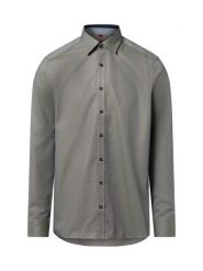 Finshley & Harding Męska koszula biznesowa Mężczyźni Slim Fit Bawełna zielony wzorzysty, 44. Zielone koszule męskie Finshley & Harding, m, bez wzorów, z bawełny, bez kołnierzyka, bez ramiączek. Za 199.95 zł.