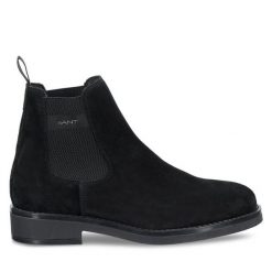 Sztyblety Gant. Czarne sztyblety męskie Gant, bez obcasa, bez zapięcia. Za 569.99 zł.
