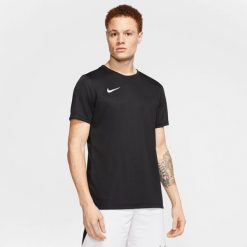 Koszulka sportowa męska z krótkim rękawem Nike Park VII. Czarne t-shirty sportowe męskie Nike, m, bez wzorów, sportowe, bez ramiączek. Za 167.00 zł.