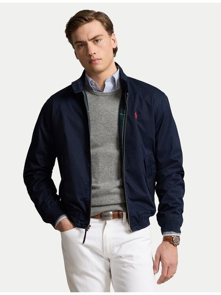 Polo Ralph Lauren Kurtka bomber 710923261002 Granatowy Regular Fit. Niebieskie kurtki męskie Polo Ralph Lauren, m, bez wzorów, z bawełny, bez ramiączek, bez kaptura. Za 1,189.00 zł.