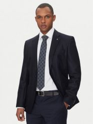 BOSS Krawat 50534518 Granatowy. Niebieskie krawaty i muchy męskie Boss, bez wzorów, z syntetyku. Za 209.99 zł.