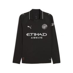 Męska autentyczna koszulka wyjazdowa z długim rękawem Manchester City 25/26 PUMA. Czarne koszulki męskie z długim rękawem Puma, m, bez wzorów, sportowe, bez kołnierzyka, bez ramiączek. Za 699.00 zł.