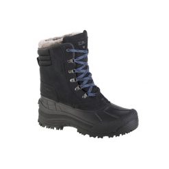 Buty zimowe męskie, CMP Kinos WP Snow Boots. Czarne buty trekkingowe męskie CMP, na zimę, bez wzorów, z nubiku, bez zapięcia, trekkingowe. Za 335.99 zł.