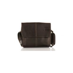 Męska brązowa miejska torba na ramię Solier S15. Brązowe torby męskie na ramię marki Solier, w paski, z jeansu, casualowe. Za 134.00 zł.