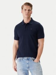 Tommy Jeans Polo DM0DM22711 Granatowy Regular Fit. Niebieskie koszulki polo męskie Tommy Jeans, m, bez wzorów, z bawełny, bez kołnierzyka, bez ramiączek. Za 289.99 zł.