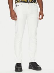 Versace Jeans Couture Jeansy 78GAB5D0 Biały Slim Fit. Białe jeansy męskie Versace Jeans Couture, bez wzorów, z bawełny. Za 629.99 zł.