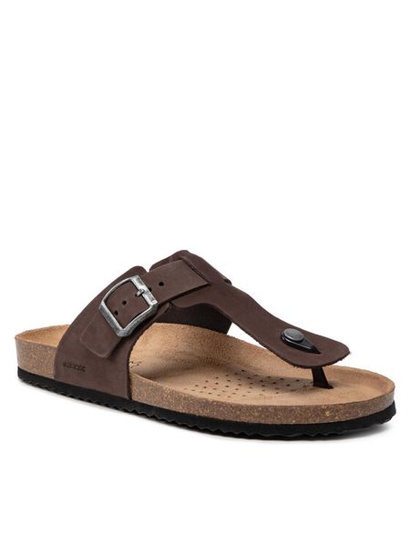 Geox Japonki U Sandal Ghita D U159VD 00032 C6024 Brązowy. Brązowe klapki i japonki męskie Geox, bez wzorów, z nubiku. Za 329.99 zł.