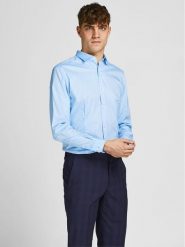 Jack & Jones Koszula Parma 12097662 Niebieski Super Slim Fit. Niebieskie koszule męskie Jack & Jones, l, bez wzorów, z bawełny, bez kołnierzyka, bez ramiączek. Za 149.99 zł.