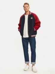 Tommy Jeans Kurtka bomber DM0DM19631 Granatowy Regular Fit. Niebieskie kurtki męskie Tommy Jeans, m, bez wzorów, z jeansu, bez ramiączek, bez kaptura. Za 759.99 zł.