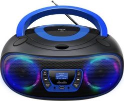 Radioodtwarzacz Denver TDB-212 DAB+ Boombox FM/BT/USB/CD/AUX niebieski. Niebieskie radia Denver. Za 250.71 zł.