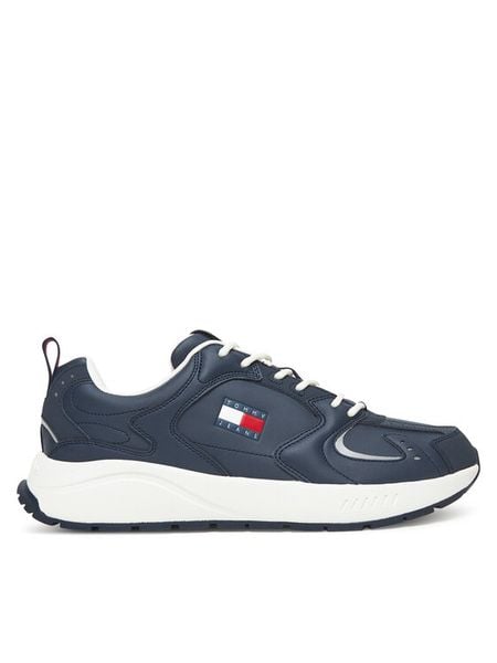 Tommy Jeans Sneakersy Tjm Runner Leather EM0EM01621 Granatowy. Niebieskie buty sportowe na co dzień męskie Tommy Jeans, m, bez wzorów, z jeansu, bez ramiączek, bez kaptura. Za 319.99 zł.
