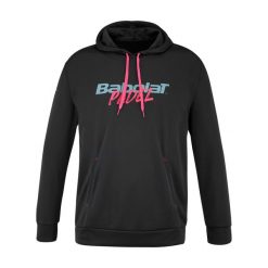 Bluza tenisowa męska Babolat Padel Hood. Czarne bluzy nierozpinane męskie BABOLAT, m, bez wzorów, sportowe, bez ramiączek, bez kaptura. Za 229.99 zł.