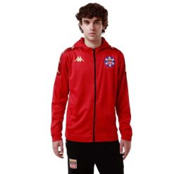 Bluza z kapturem na zamek Kappa Grevolo. Czerwone bluzy z kapturem męskie Kappa, m, bez wzorów, z kapturem. Za 293.50 zł.