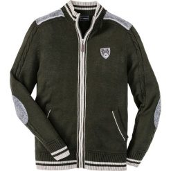 Sweter rozpinany w ludowym stylu Regular Fit bonprix nocny oliwkowy. Kardigany męskie marki bonprix. Za 69.99 zł.