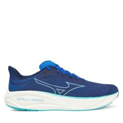 Buty do biegania Mizuno. Niebieskie buty do biegania męskie Mizuno, bez wzorów, bez zapięcia, do biegania. Za 319.99 zł.