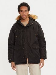 Guess Parka M4BL22 WG932 Czarny Regular Fit. Czarne parki męskie Guess, m, z aplikacjami, z syntetyku, bez kaptura. Za 659.99 zł.