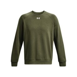 Bluza Under Armour Rival Fleece Crew. Zielone bluzy nierozpinane męskie Under Armour, m, bez wzorów, bez ramiączek, bez kaptura. Za 276.50 zł.
