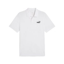 Męska koszulka polo Essentials z logo No. 1 z piki PUMA White. Białe koszulki polo męskie Puma, m, bez wzorów, prążkowane, bez kołnierzyka, bez ramiączek. Za 149.00 zł.