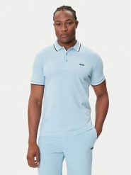 BOSS Polo Paddy 50469055 Błękitny Regular Fit. Niebieskie koszulki polo męskie Boss, m, bez wzorów, z bawełny, bez kołnierzyka, bez ramiączek. Za 369.99 zł.
