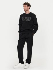 Guess Bluza M4YQ08 K9Z21 Czarny Regular Fit. Czarne bluzy nierozpinane męskie Guess, m, z aplikacjami, z syntetyku, bez ramiączek, bez kaptura. Za 169.99 zł.