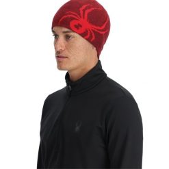 Czapka zimowa Spyder Reversible Innsbruck. Czerwone czapki męskie Spyder, na zimę, bez wzorów, sportowe. Za 169.99 zł.