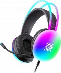 Słuchawki Defender Słuchawki z mikrofonem Defender IGNIS podświetlane Gaming USB RGB czarne + GRA. Czarne słuchawki dla graczy Defender. Za 129.96 zł.