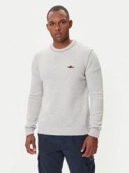 Aeronautica Militare Sweter 252MA1608UL00924 Beżowy Regular Fit. Brązowe kardigany męskie Aeronautica Militare, m, bez wzorów, z wełny, bez ramiączek. Za 549.99 zł.