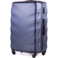 Duża walizka podróżna na kółkach SOLIER STL402 L ABS granatowa - L \ granatowy. Niebieskie walizki męskie Solier, bez wzorów, z gumy, duże. Za 159.00 zł.
