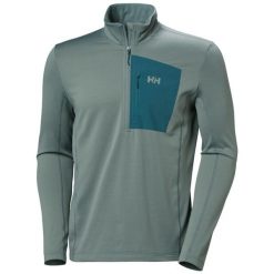 Bluza 1/2 zip Helly Hansen Versalite Fleece. Zielone bluzy z polaru męskie Helly Hansen, bez wzorów, z polaru, sportowe, bez ramiączek, bez kaptura. Za 355.00 zł.
