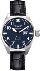 Zegarek męski Aviator V.1.22.0.149.4.BP42 czarny. Czarne zegarki męskie Aviator. Za 2,571.93 zł.