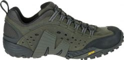 Buty trekkingowe męskie Merrell Intercept zielone r. 45 (J559595). Zielone buty trekkingowe męskie Merrell, bez wzorów, bez zapięcia. Za 533.99 zł.