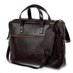 Torba skórzana SOLIER SL05 NEWBRIDGE BRĄZOWY. Brązowe torby na laptopa męskie bez wzorów, ze skóry. Za 579.00 zł.