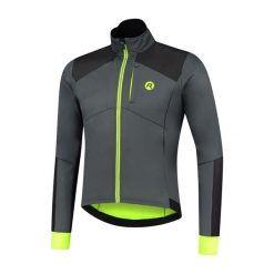 Kurtka rowerowa męska Rogelli Hi Vis mocno ocieplana. Czarne kurtki treningowe męskie Rogelli, m, bez wzorów, bez kaptura, rowerowe. Za 249.00 zł.
