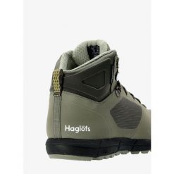 Buty w góry męskie Haglofs L.I.M Mid Proof Eco. Zielone buty trekkingowe męskie Haglöfs, bez wzorów, sportowe, bez obcasa, bez zapięcia. W wyprzedaży za 554.00 zł.