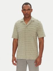 HUGO Koszula Ellino 50539351 Zielony Relaxed Fit. Zielone koszule męskie Hugo, m, bez wzorów, z bawełny, bez kołnierzyka, bez ramiączek. Za 249.99 zł.