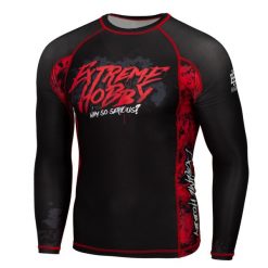 Koszulka sportowa męska Rashguard do MMA EXTREME HOBBY WHY SO SERIOUS. Czarne bielizna termoaktywna męska EXTREME HOBBY, m, bez wzorów, z bawełny, bez ramiączek, do biegania. Za 209.00 zł.