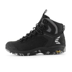 Buty trekkingowe skórzane unisex Alpine Pro Spidere Mid Vibram. Czarne buty trekkingowe męskie Alpine Pro, bez wzorów, z nubiku, za kostkę, bez zapięcia, wspinaczkowe. W wyprzedaży za 629.00 zł.