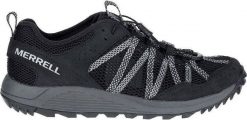 Buty trekkingowe męskie Merrell Wildwood Aerosport czarno-szare r. 41. Czarne buty trekkingowe męskie Merrell, bez wzorów, bez zapięcia. Za 312.40 zł.