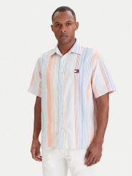 Tommy Jeans Koszula DM0DM22789 Kolorowy Relaxed Fit. Koszule męskie Tommy Jeans, l, bez wzorów, z bawełny, bez kołnierzyka, bez ramiączek. Za 329.99 zł.