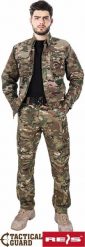 R.E.I.S. TG-DERR - Ubranie ochronne Tactical Guard w skład którego wchodzi bluza i spodnie do pasa, wykonane z tkaniny typu rip-stop XL. Brązowe bluzy nierozpinane męskie R.E.I.S., m, bez wzorów, z dresówki, bez ramiączek, bez kaptura. Za 177.15 zł.