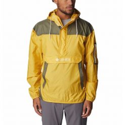 Kurtka Przejściowa Męska Columbia Challenger Windbreaker Anorak. Żółte kurtki męskie Columbia, m, bez wzorów, sportowe, bez ramiączek, bez kaptura. W wyprzedaży za 263.00 zł.