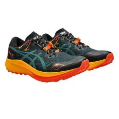 Męskie Buty Do Biegania Fuji Lite 5. Niebieskie buty do biegania męskie Asics, bez wzorów, bez zapięcia, do biegania. Za 770.99 zł.